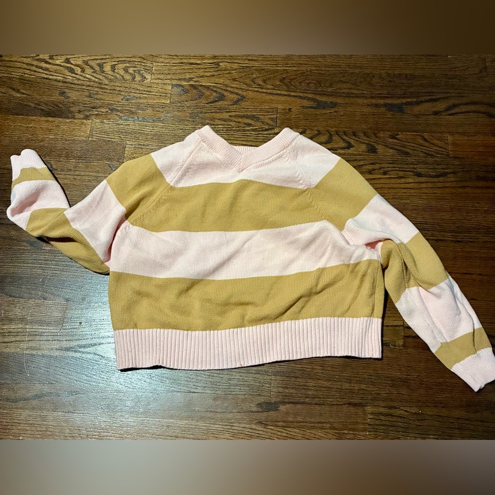 Striped Pink and Tan Sweater
